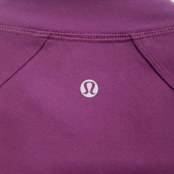 Lululemon Nice Asana Jacket 4 XS Raspberry Glo Plum Pow Sweater Stripe Zipper - Picture 6 of 8